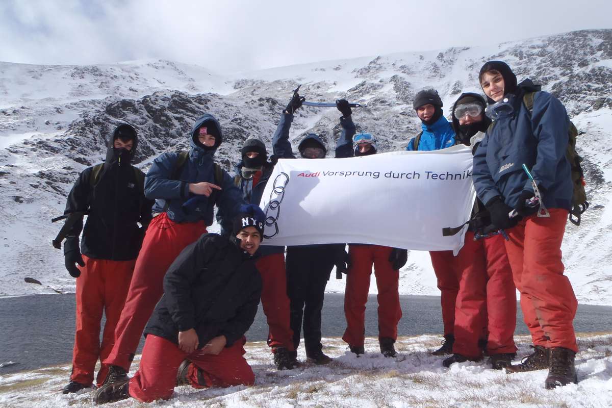 Audi apprentices outward bound snow