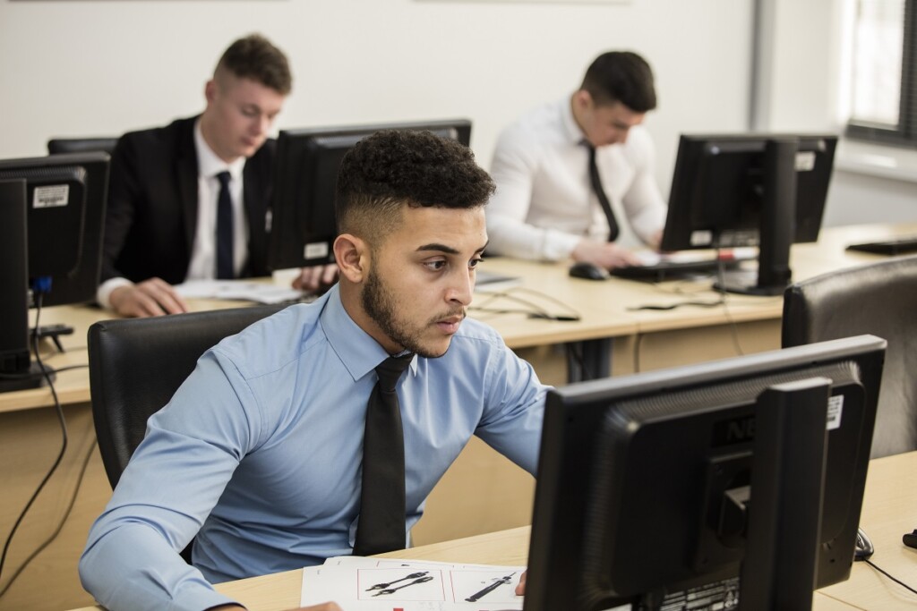 apprentices in classroom