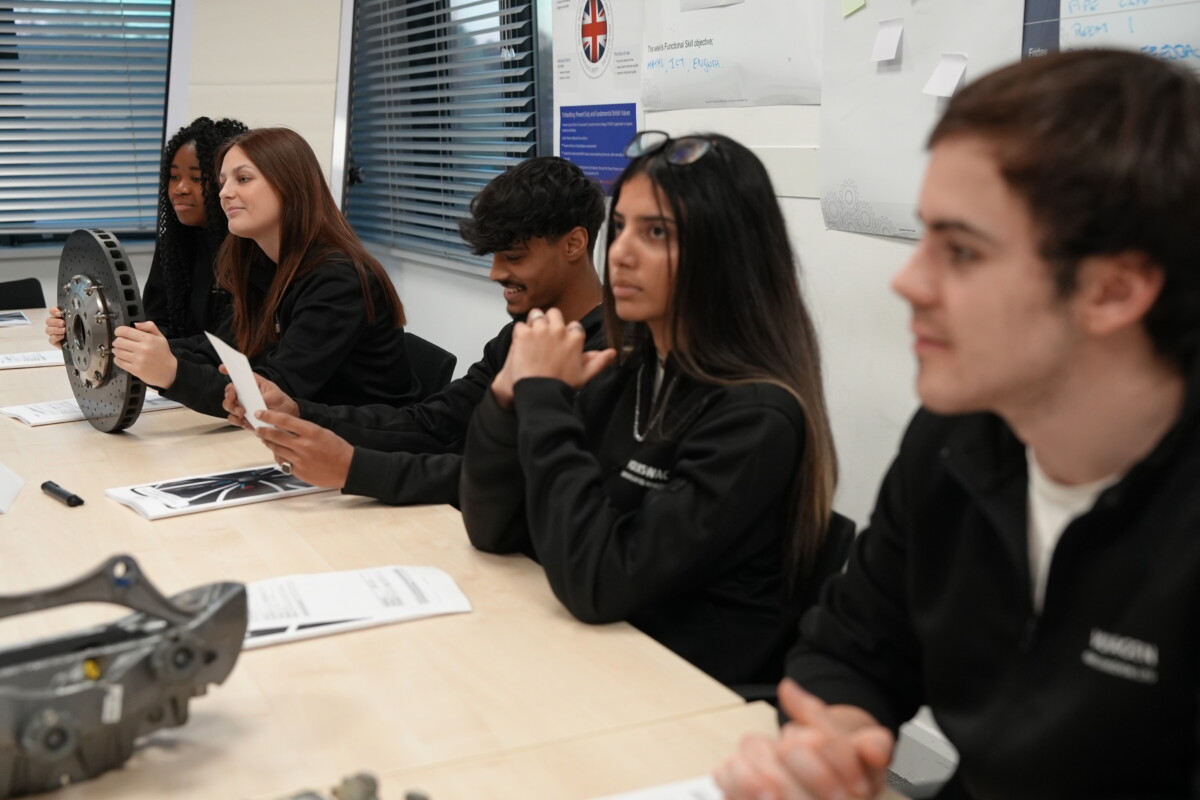 Volkswagen Group apprentices in classroom
